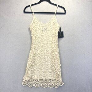 NWT Jack BB Dakota Lace Dress Size 0 Ivory Cream‎ Sleeveless Boho Feminine Short